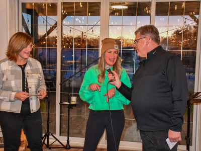 Stacy with special guest Rob Faulds of Sportsnet.